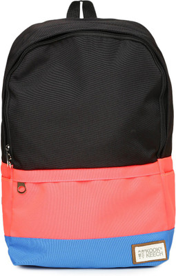 

Kook N Keech Premium 2.2 L Backpack(Black, Pink)