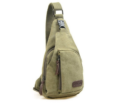 

Aeoss Messenger Sling Fashion Shoulder Canvas Men Sport Casual Outdoors Hiking Travel 2 L Backpack(Green)