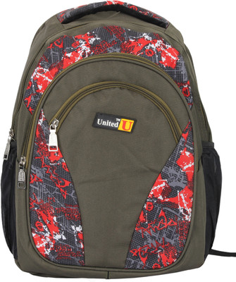 

United Bags Camouflage 35 L Medium Laptop Backpack(Orange, Green), Orange noise and green