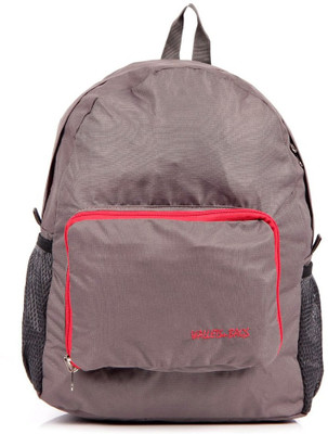 

Walletsnbags Checker Foldable 2.5 L Small Backpack(Grey)