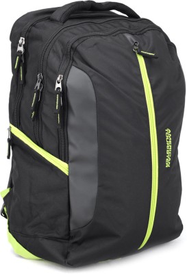 

American Tourister Buzz 11 Laptop Backpack(Green, Black), Black and lime green