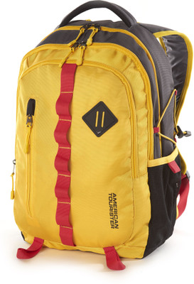 

American Tourister Zing 2016 001 Laptop Backpack(Brown), Yellow