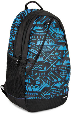 Gear Campus 1 22 L Backpack(Black, Blue), Black and royal blue