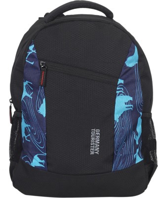 

Germany Tourister GT01 25 L Backpack(Blue), Black with printed animal blue