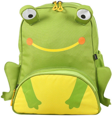 

Bleu School Kids Bag - 14 Inches - Frog shape boys Girls Bag - 34 14 L Backpack(Green), Parrot green & yellow