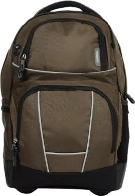 

American Tourister AT Wanderer Wheeled Trolley Backpack(Brown)