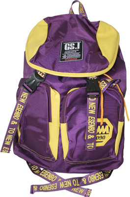 

Ethnics Premium Quality Medium Laptop Backpack(Purple, Yellow)