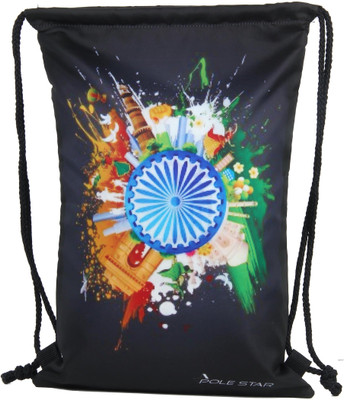 

Pole Star Ps Multipurpose Drawstring Bag/Sling Bag 11 L Backpack(Black), Black 04