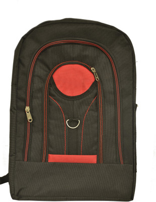 

Parco Stylish 16 L Backpack(Black), Black and red