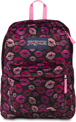 

JanSport High Stakes 25 L Backpack(Black, Red, Pink), Black plush lips