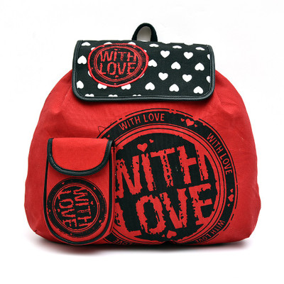 

Pickpocket Love Canvas 2.5 L Medium Backpack(Red)