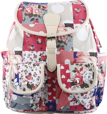 

Stylehoops Multicolor Floral Patch School Bag(Multicolor, 5)
