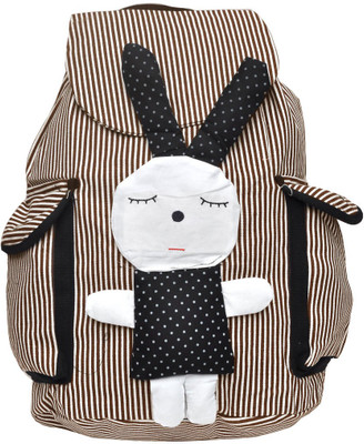 

Hawai Stylish Stripes 13.5 L Medium Backpack(Brown)