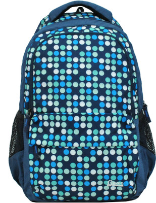 

Gear My Backpack (Polka Print) 22 L Backpack(Blue), Navyblue-white