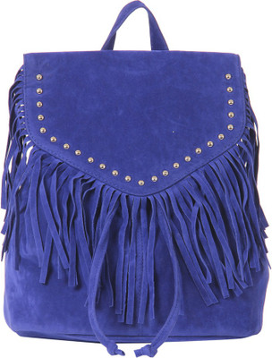 

Pockit STUDDED FRINGED BACKPACK 2 L Backpack(Blue)