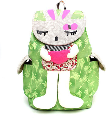 

Pochette Green Doll Print 10 L Backpack(Green)