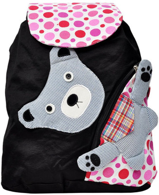 

Hawai Cute Teddy Black 13.4 L Medium Backpack(Black), Black-01