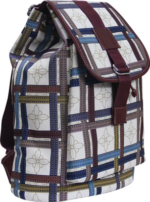 

Moladz Flowral Sac Backpack 12 L Backpack(White, Maroon), Maroon;white