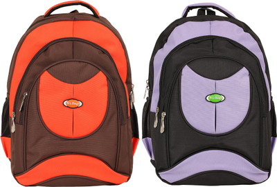 

Nl Bags thundercombo-12 20 L Backpack(Multicolor), Brownorange;thunderblackvoilet