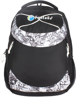 

Fyntake Fyntake backpack E-BAG 25 L Backpack(Black), Black with white combination