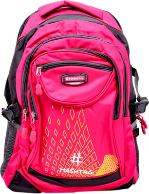 

Hashtag Stylish 3.8 L Backpack(Pink, Black), Black;pink