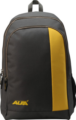 

ALFA Brio backpack yellow 25 L Backpack(Grey, Yellow)