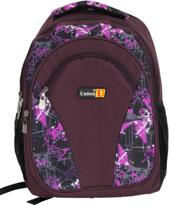 United Bags Camouflage 35 L Medium Laptop Backpack(Purple), Purple noise and purple