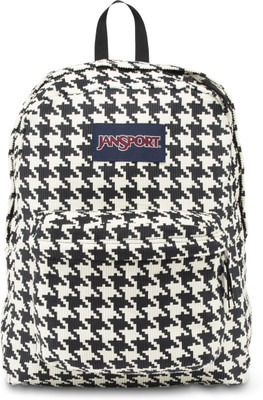 

JanSport High Stakes 25 L Backpack(Black, White), White black houndstooth corduroy