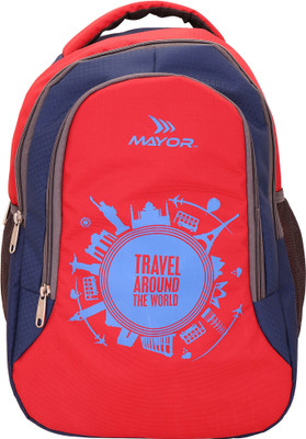 

Mayor 17 inch Laptop Backpack(Red), Navy / red