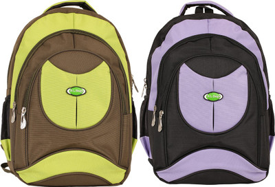 

Nl Bags thundercombo-13 20 L Backpack(Multicolor), Mehgreenprtgreen;thunderblackvoilet