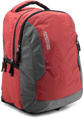 

American Tourister Zing 08 Laptop Backpack(Black, Red), Rust red