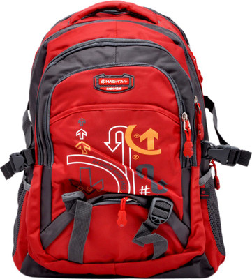 

Hashtag Snazee 3.8 L Backpack(Red, Black), Black;red