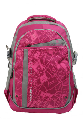 

Fabion Pink N Grey 30 L Large Backpack(Pink)