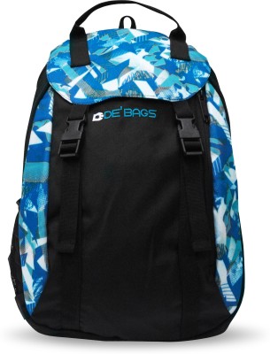 

De' Bags Flipper Blue 10 L Small Backpack(Blue), Black and blue graphic print