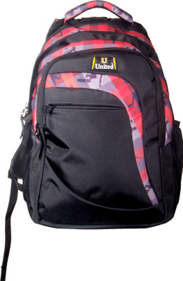 

United Bags Pi series 35 L Medium Backpack(Red, Black), Shades of red and black