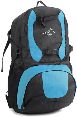 

HIMA Backpack(Black, Blue), Black and blue