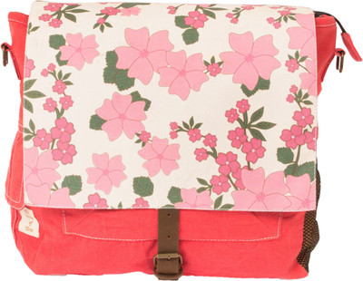

The House of Tara Pink Flowers Bag 13 L Medium Backpack(Multicolor)