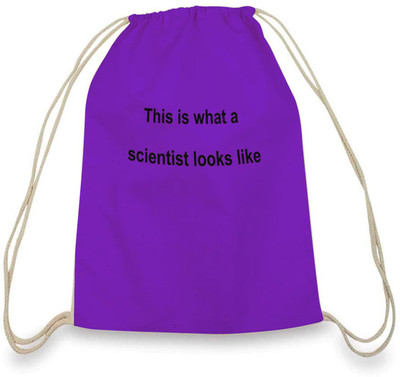 

ColorPlus Science Quotes Drawsting Bag004 3 L Regular Backpack(Purple, Black)