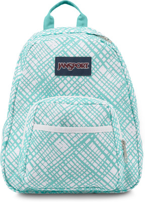 

JanSport Half Pint 10.2 L Backpack(Green), Aqua dash jagged plaid
