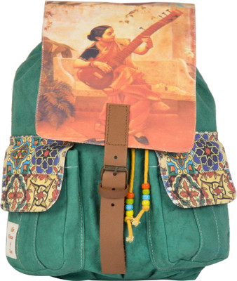 

The House of Tara Printed Canvas 044 20 L Medium Backpack(Multicolor)