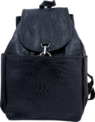 

Super Drool Criss Cross Sleek Black 12 L Backpack(Black)