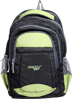 

Raeen Plus Solid-RP0004-Blk-Grn 10 L Backpack(Multicolor), Black