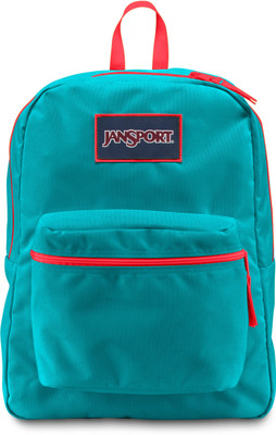 

JanSport Overexposed 25 L Backpack(Green), Algiers blue/high risk red