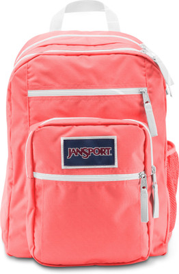 

JanSport Big Student Overexposed 34 L Backpack(Orange), Coral sparkle/white