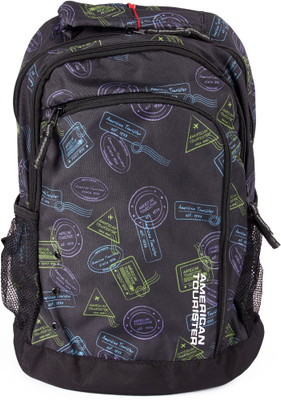 

American Tourister Backpack(Black, Grey), Black;stamp