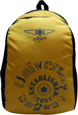 

Donex 215A 19 L Backpack(Yellow), Yellow and grey