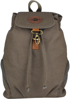 

Zobello Casual Dyed Canvas Bagpack 17 L Backpack(Green), Moss green canvas