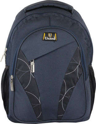 

United Bags Swish Blade BLU Circle 35 L Medium Laptop Backpack(Blue, Black), Blue and black