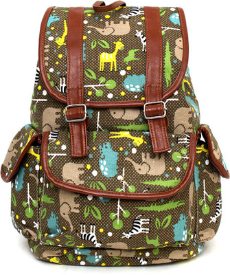 

Pochette Multicolor Animal Print 10 L Backpack(Multicolor)