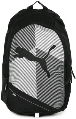 

Puma Echo Plus 27 L Medium Backpack(Black), Black and white